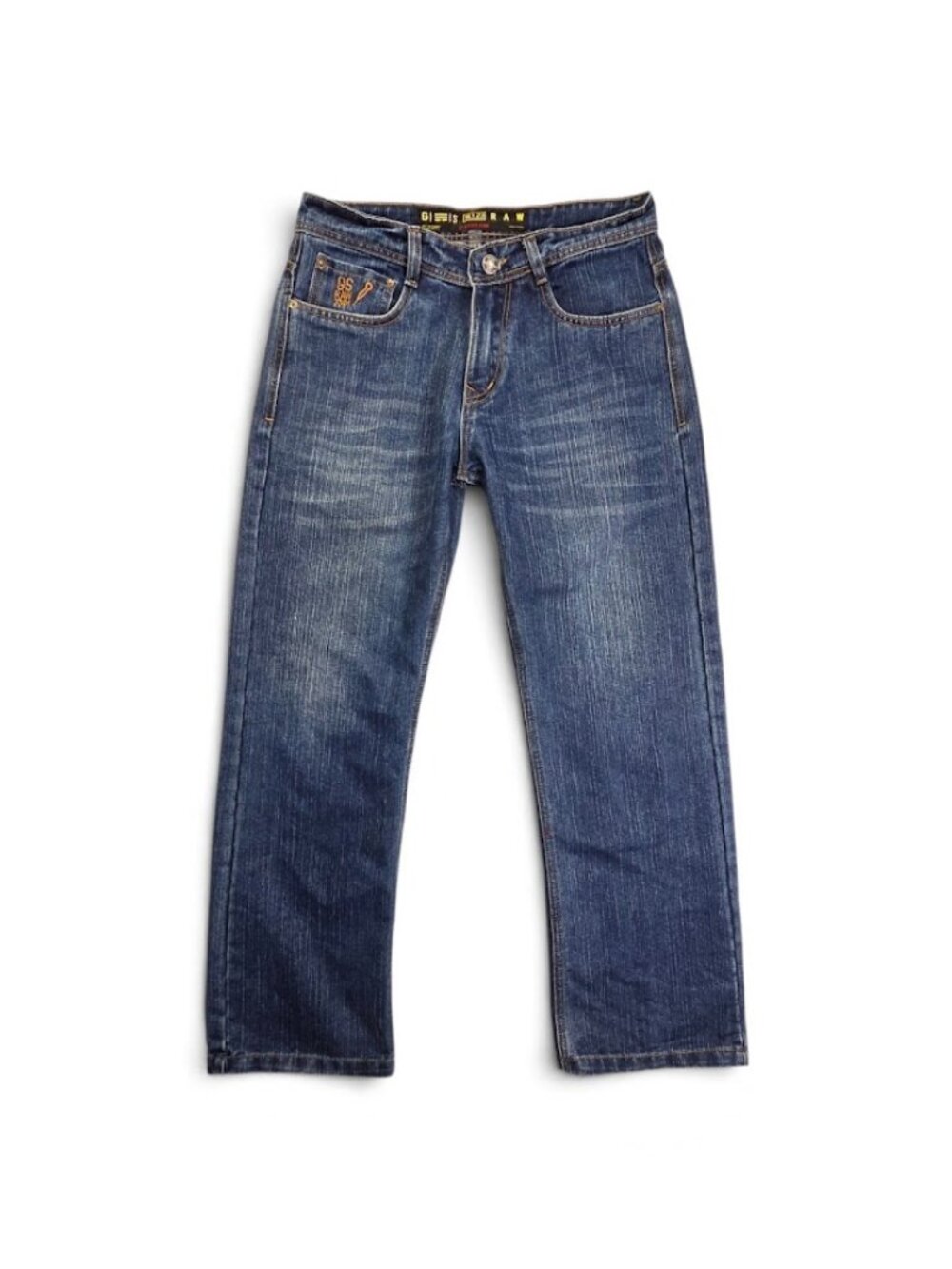 G-Star RAW 3301 GS RAW Denim Jeans Straight Leg Blue Medium Wash Mens Tag 34
